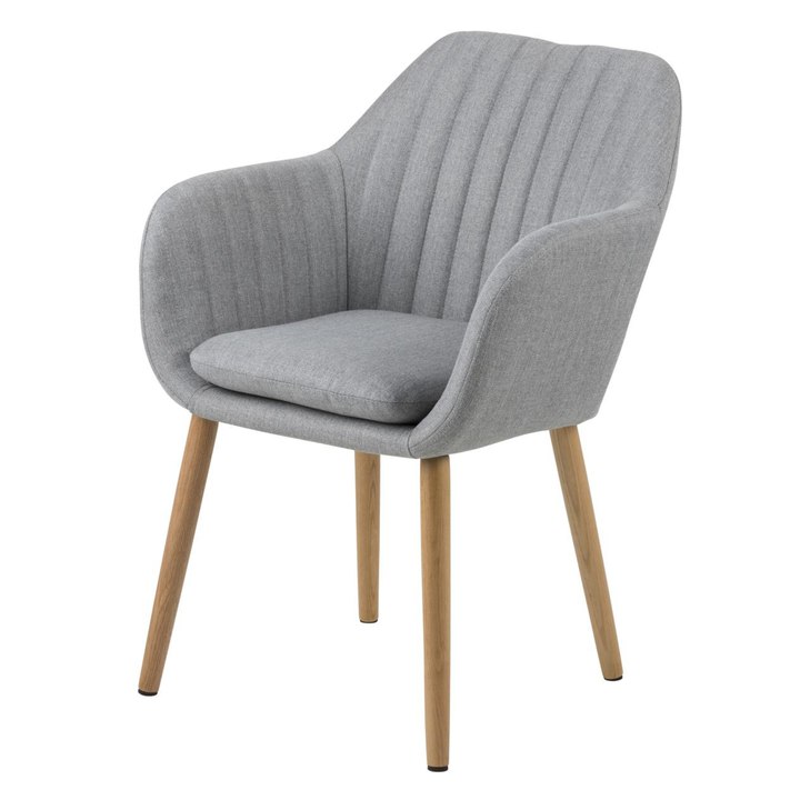 Sconto Jídelní židle EMILIA šedá/dub