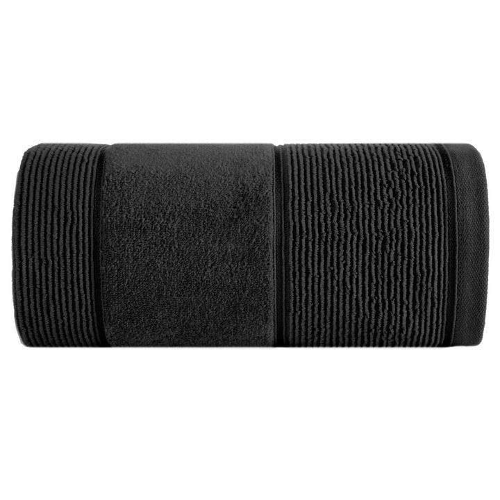 Sconto Ručník EMMA černá, 50x90 cm