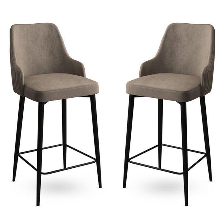 Sconto Barová židle ENOX hnědá/černá, set 2 ks