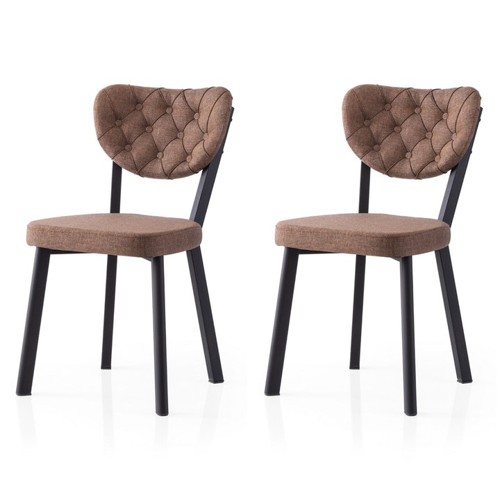 Sconto Jídelní židle ENZO hnědá/černá, set 2 ks