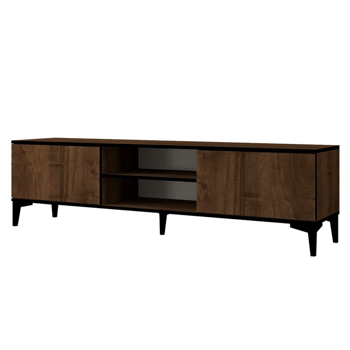 TV komoda EREM ořech/černá 1