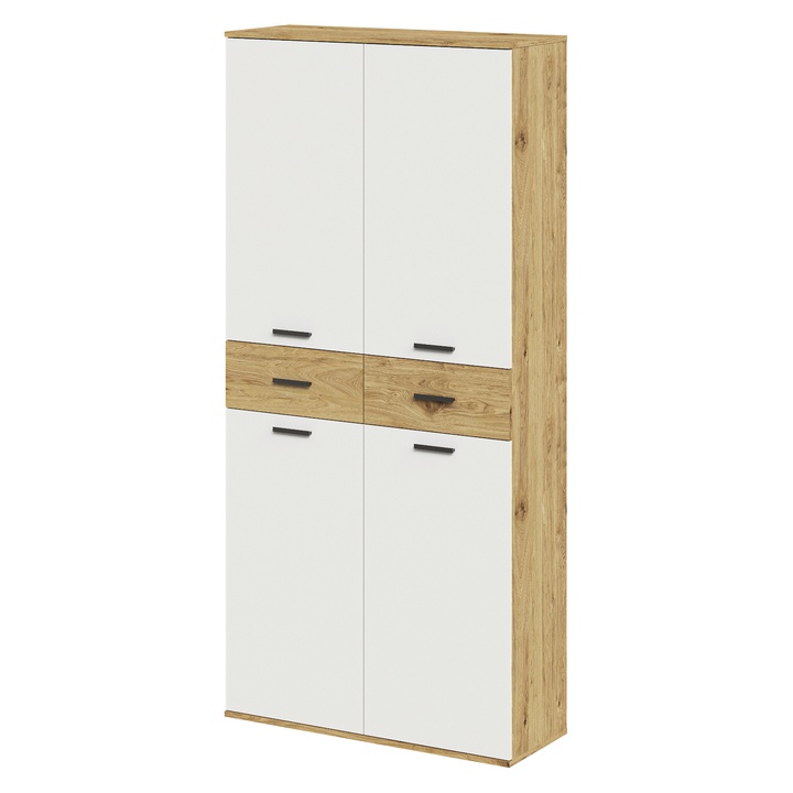 Sconto Botníková skříň ERLAU dub artisan/bílá