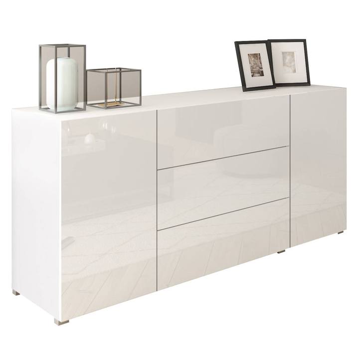 Sconto Komoda ERLING 150 bílá/bílá vysoký lesk