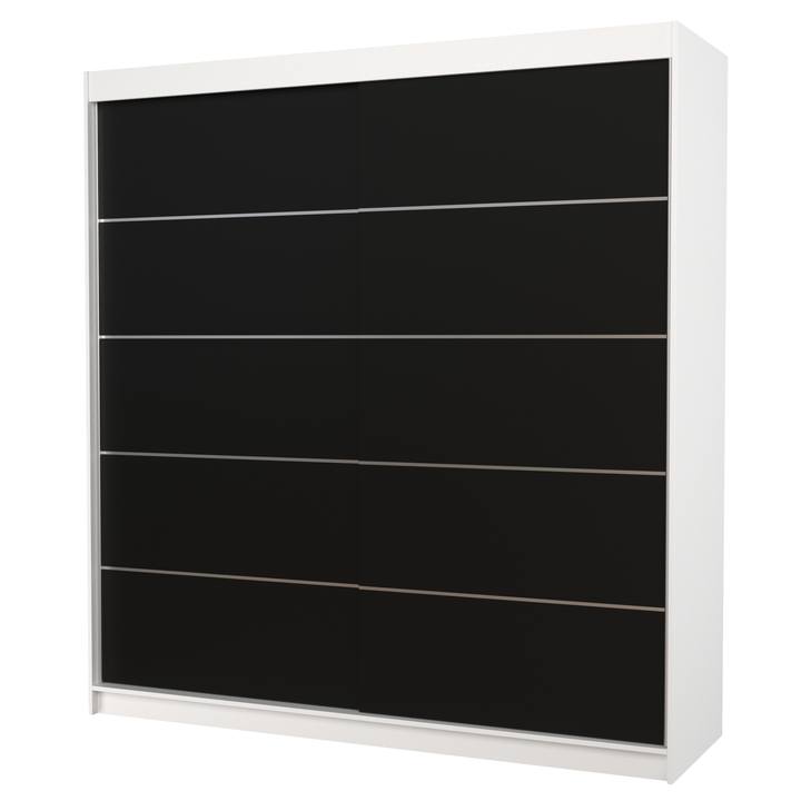 Sconto Šatní skříň ESMA bílá/černá