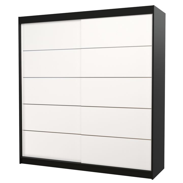 Sconto Šatní skříň ESMA černá/bílá