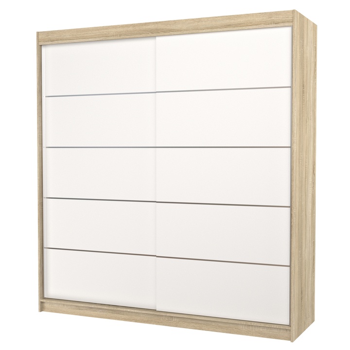 Sconto Šatní skříň ESMA dub sonoma/bílá