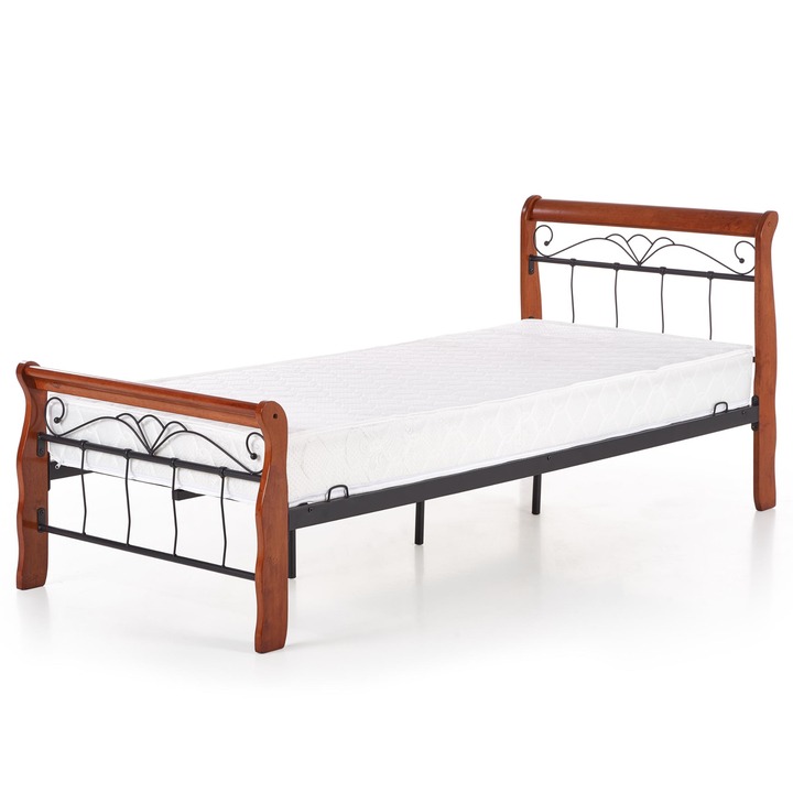 Sconto Postel ESMERALDA třešeň/černá, 90x200 cm