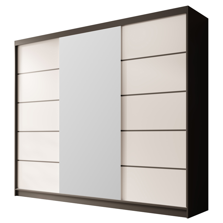 Sconto Šatní skříň ETELA černá/bílá