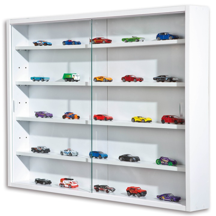 Sconto Nástěnná vitrína EVŽEN bílá