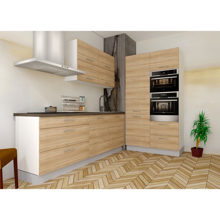 Sconto Kuchyňská sestava FACHMAN B15, 212x120 cm dub sonoma