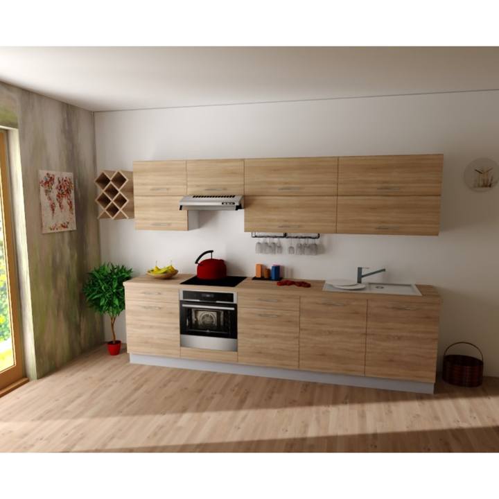 Sconto Kuchyňská sestava FACHMAN B2, 304 cm dub sonoma