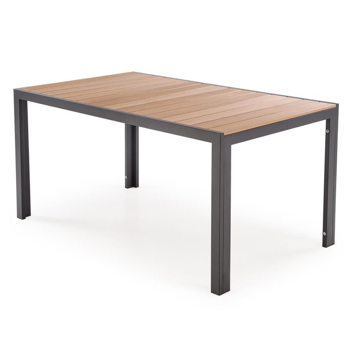 Sconto Zahradní stůl FAIRRU černá/hnědá, šířka 150 cm