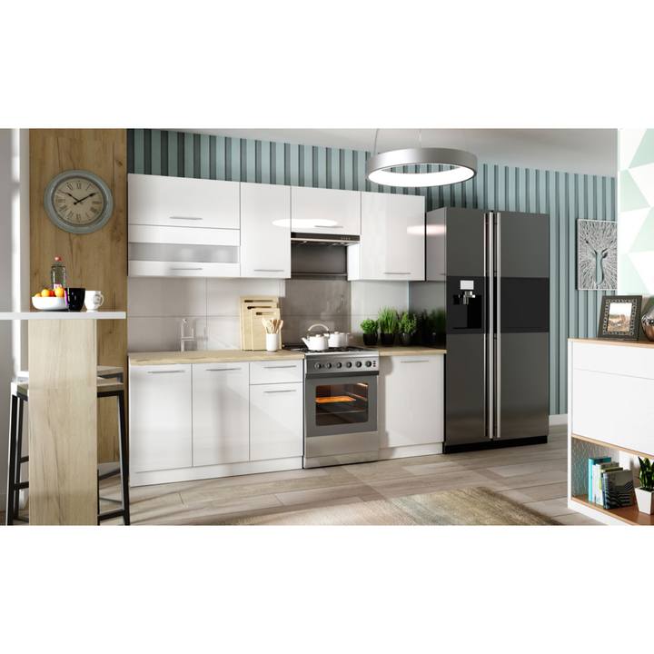 Sconto Kuchyňská sestava FANY 240 cm, bílá