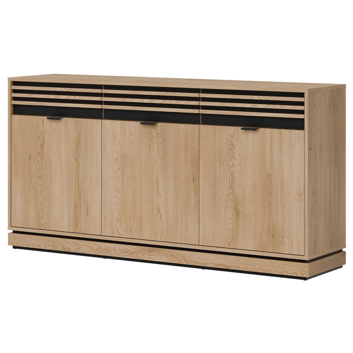 Sconto Komoda FARES FE03 dub creamona torro/černá