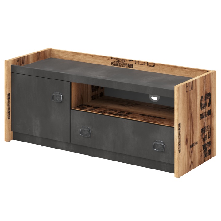 Sconto TV komoda FARGO 10 smrk canyon/šedá