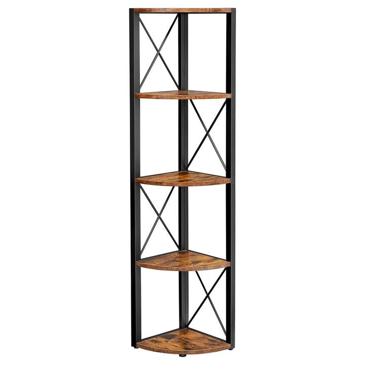 Regál FARO 4 hnědá/černá 1