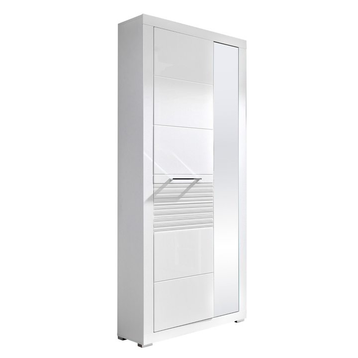 Předsíňová skříň FELINO bílá/vysoký lesk 1