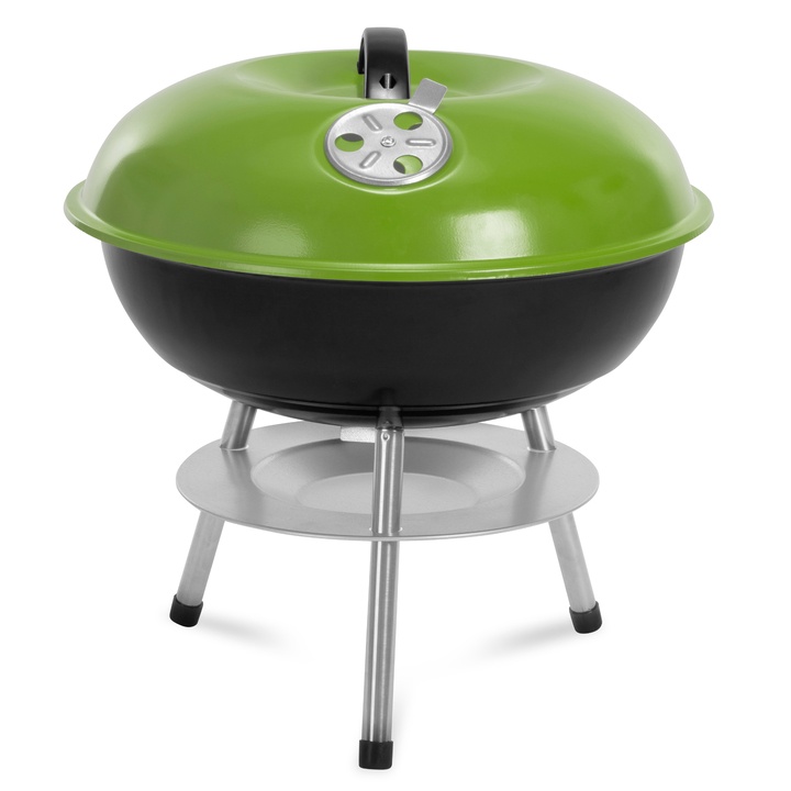 Sconto Stolní gril na dřevěné uhlí FIELDMANN zelená/černá/stříbrná