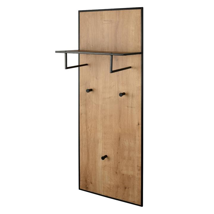 Sconto Předsíňový panel FINA černá/dub artisan