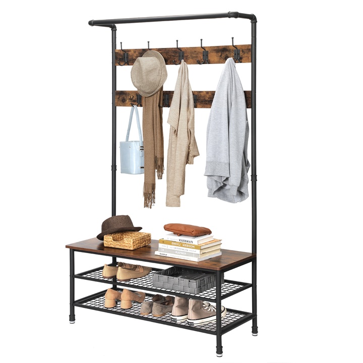 Sconto Předsíňová sestava FINISTER černá/hnědá