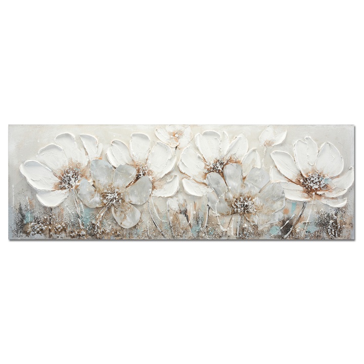 Obraz na plátně FLOWER XLIX 120x40, motiv květiny 1