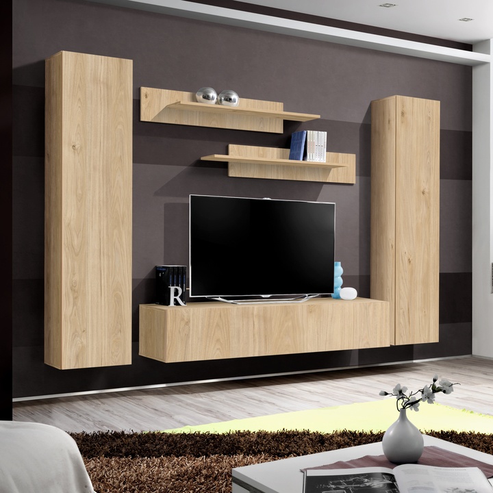 Obývací stěna FLY 14 dub hickory 1