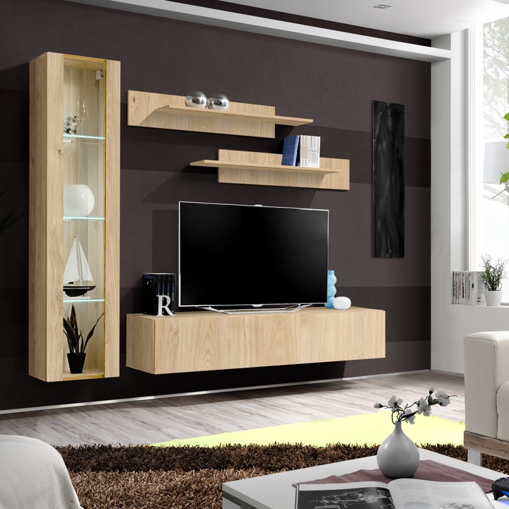 Obývací stěna FLY 20 dub hickory 1