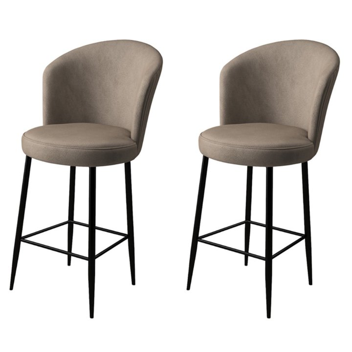 Sconto Barová židle FORA hnědá/černá, set 2 ks