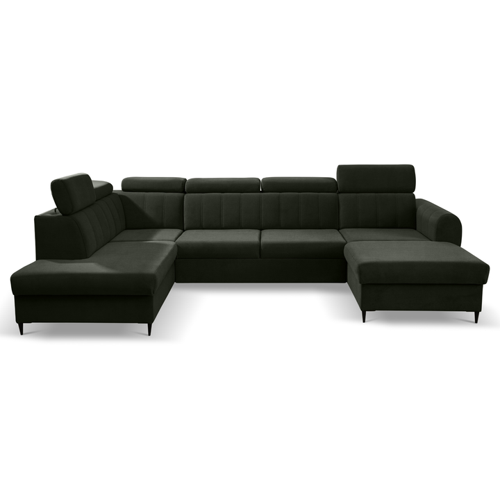 Sconto Sedací souprava FORIO MAXI levá, tmavě zelená