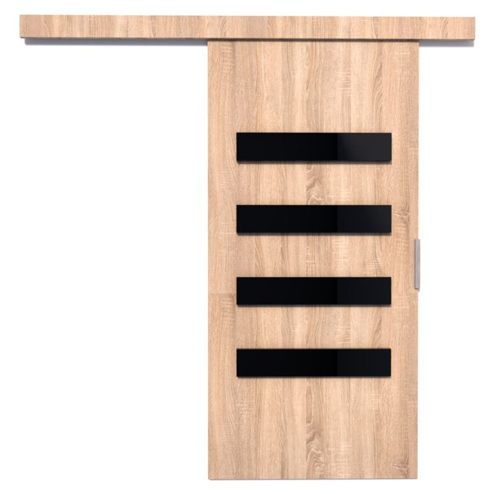 Sconto Posuvné dveře FORLI 106 dub sonoma/černá, 106x205 cm