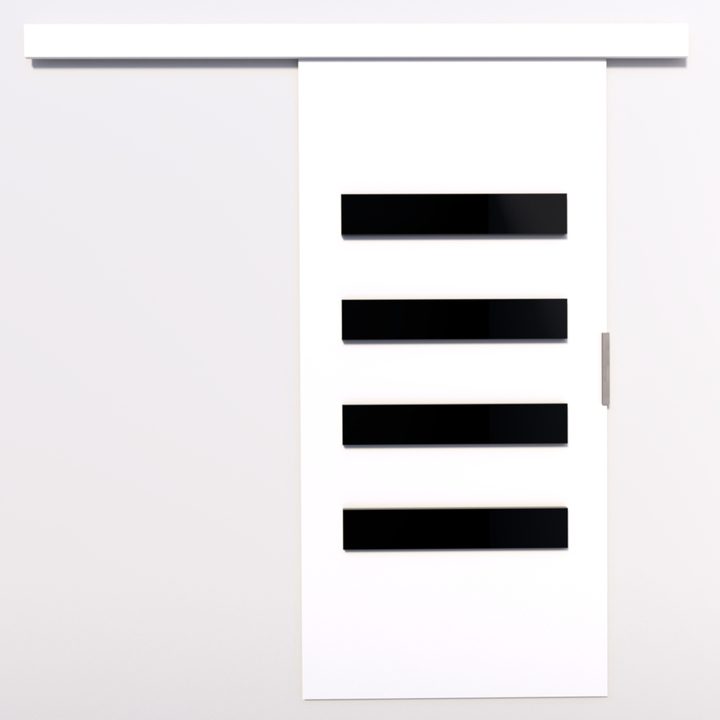 Sconto Posuvné dveře FORLI 86 bílá/černá, 86x205 cm