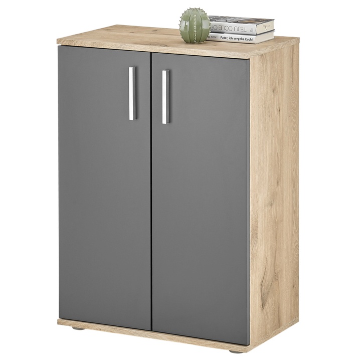 Sconto Komoda FORTY 1 dub viking/šedá