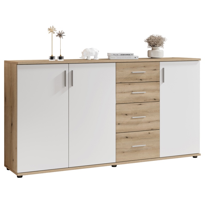 Sconto Komoda FORTY 3 dub evoke/bílá
