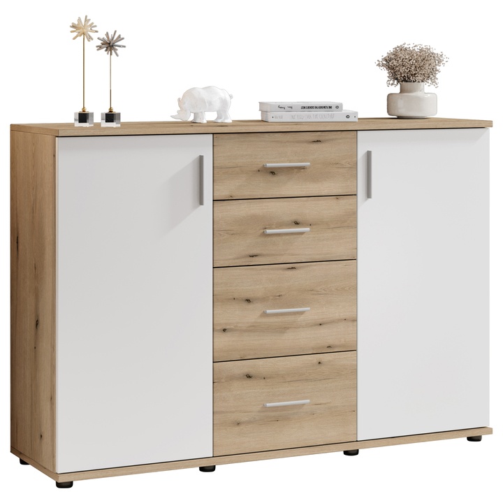 Komoda FORTY 5 dub evoke/bílá 1