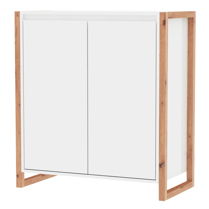 Sconto Komoda FREDDIE 1 bílá/dub artisan