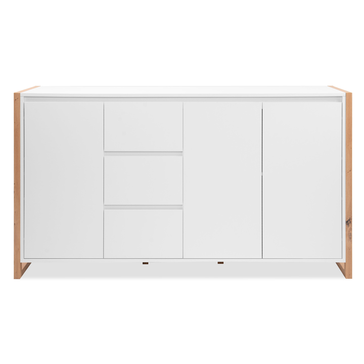 Sconto Komoda FREDDIE 3 bílá/dub artisan