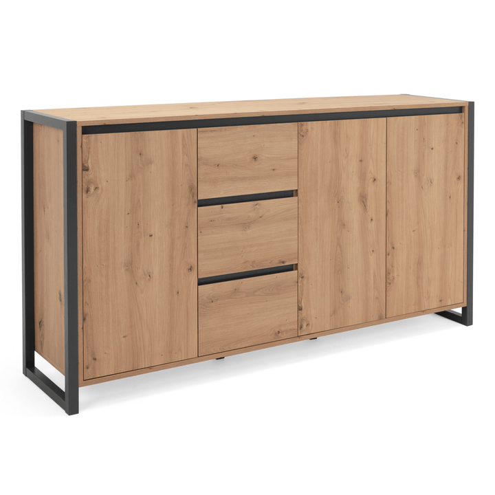 Sconto Komoda FREDDIE 3 dub artisan/antracitová