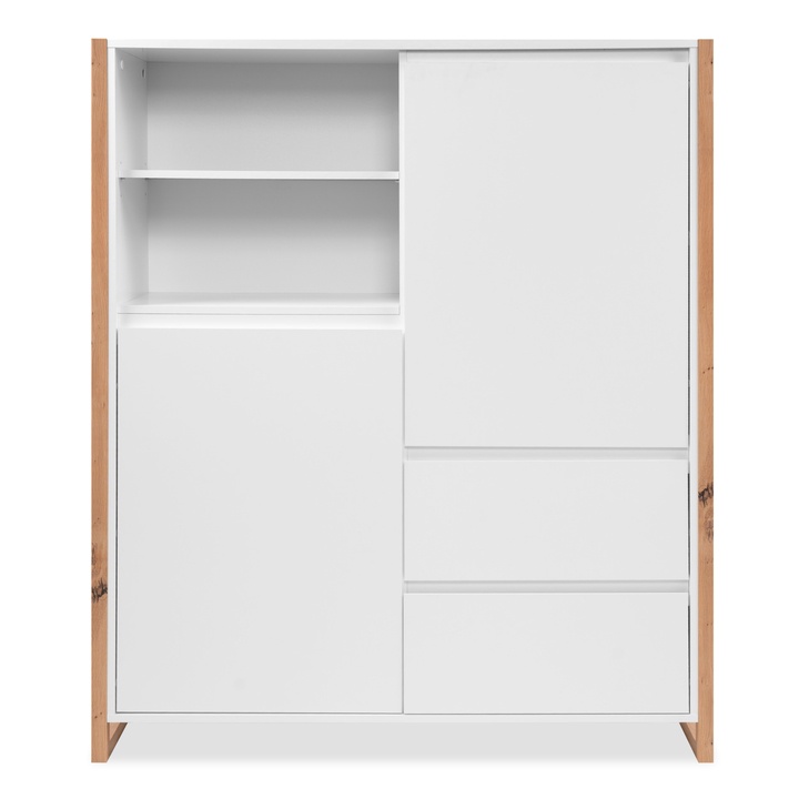 Sconto Komoda FREDDIE 51 bílá/dub artisan