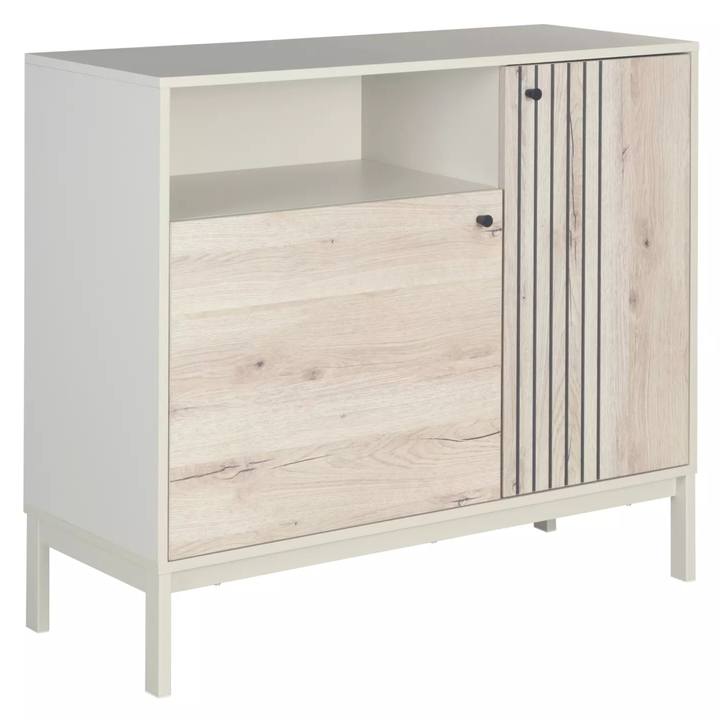 Sconto Komoda FRUST 9 bílá/dub alpský