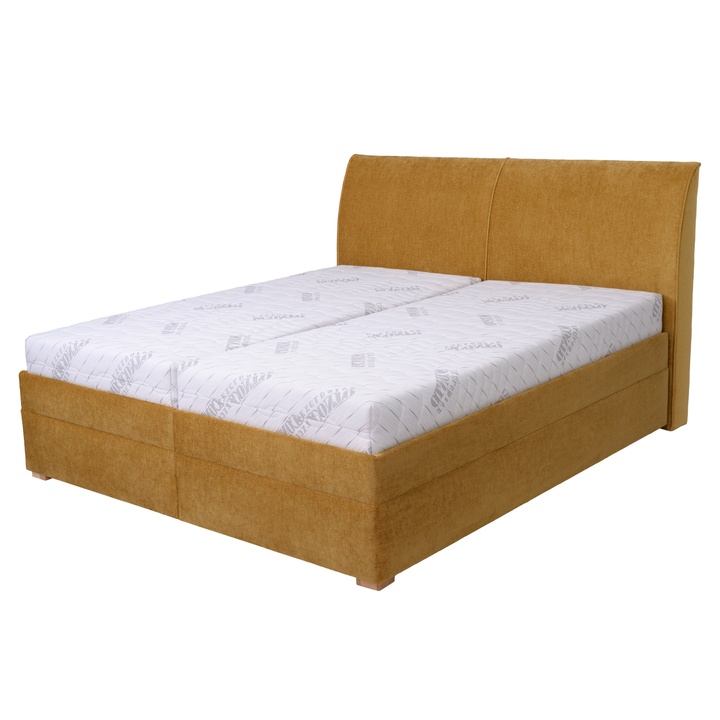 Sconto Postel  GALA XL hořčicová, 180x200 cm, s matrací