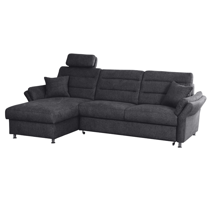 Sconto Sedací souprava GAVORA levá, tmavě šedá