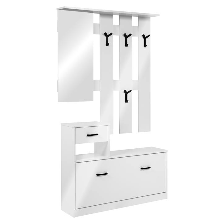 Předsíňová stěna GENYA bílá vysoký lesk 1