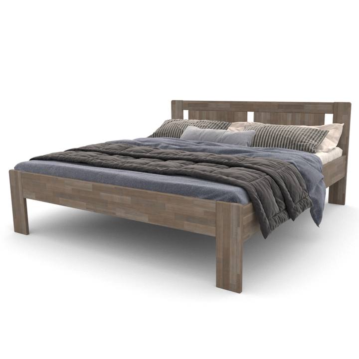 Sconto Postel GERDA II buk/šedá, 180x200 cm