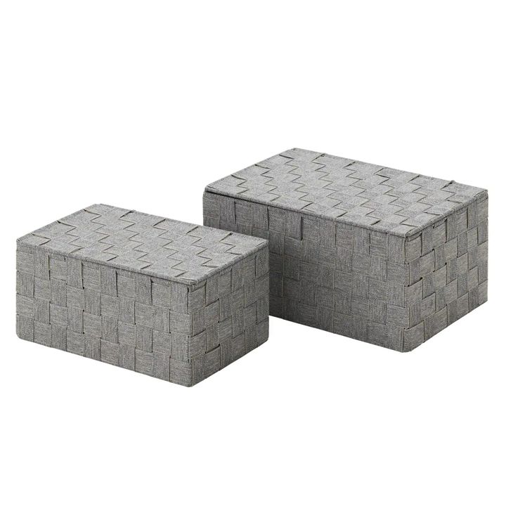 Sada úložných boxů GIBSON šedá, sada 2 ks 1