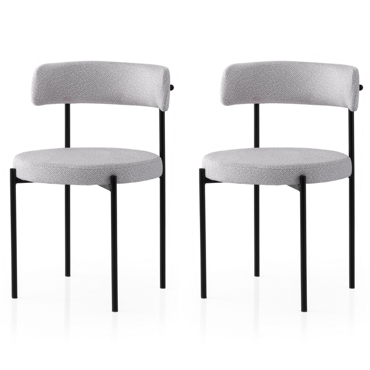 Sconto Jídelní židle  GINI světle šedá, set 2 ks