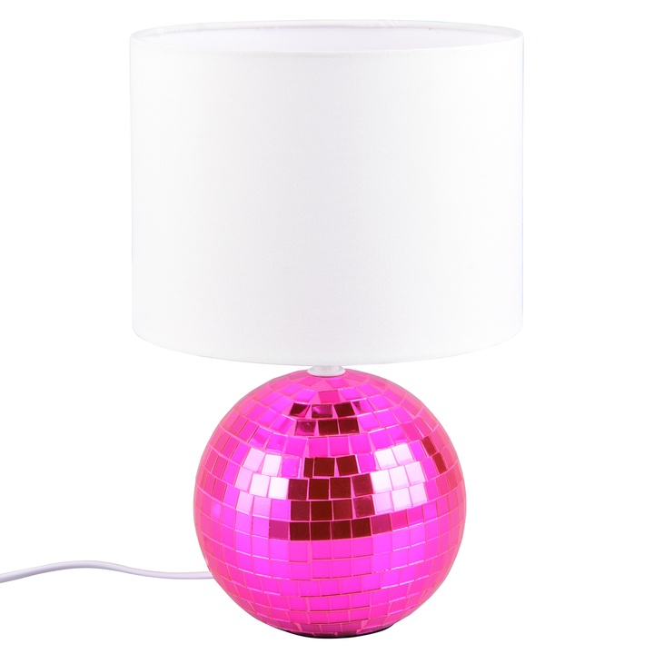 Stolní lampa GLITZA bílá/růžová 1