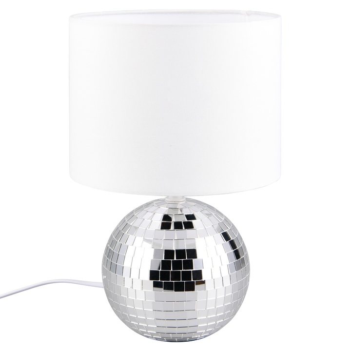 Stolní lampa GLITZA bílá/stříbrná 1