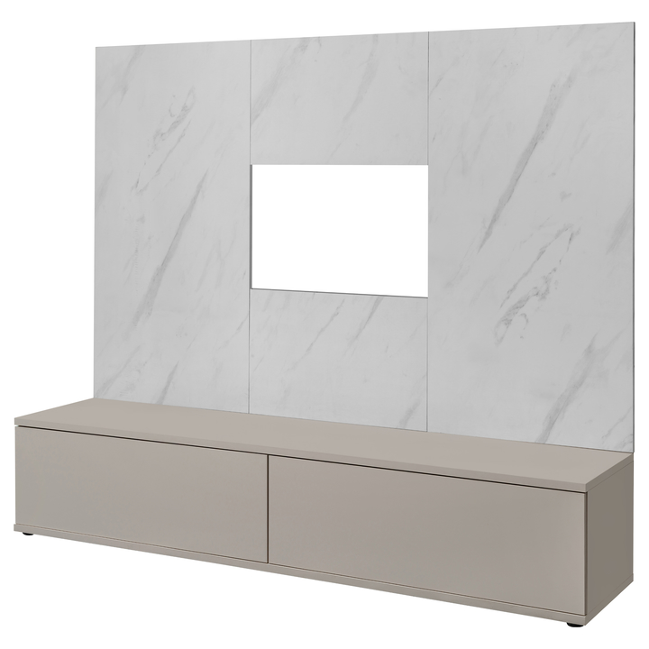 Sconto Obývací stěna GLOM 1 kašmírová/mramor