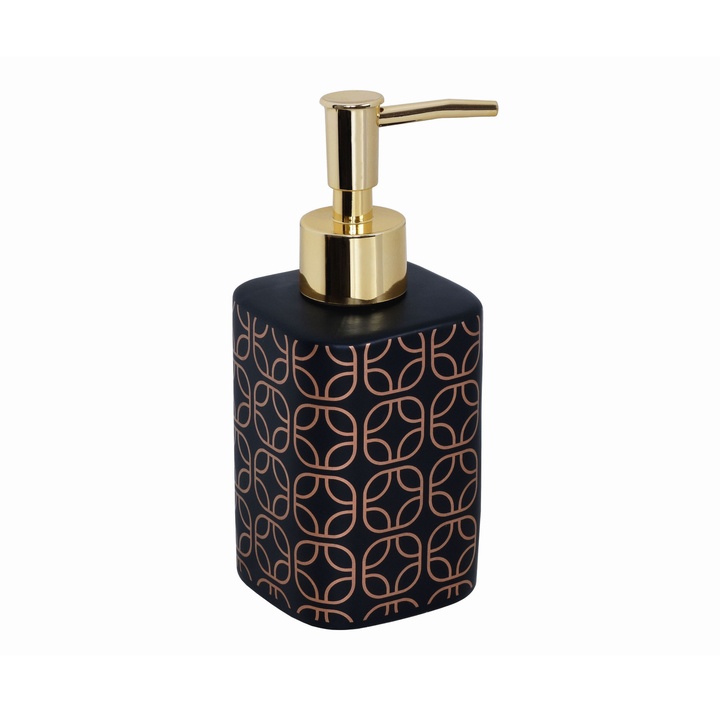 Sconto Dávkovač na mýdlo GLOSSY černá/zlatá
