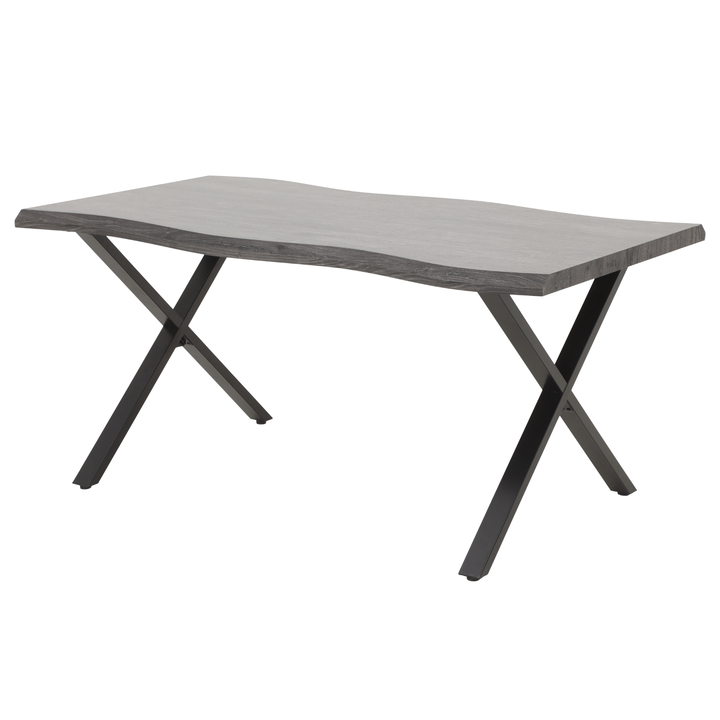 Sconto Jídelní stůl GORA šedá/černá, šířka 140 cm